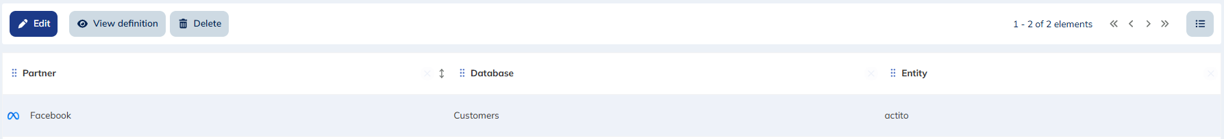 View definition button