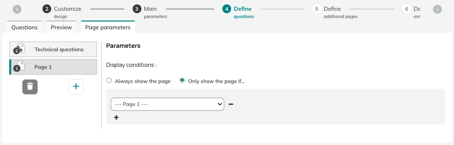 Page parameters