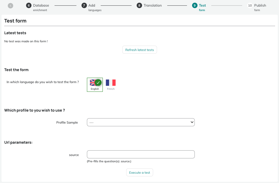 Test form