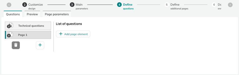 Adding a question