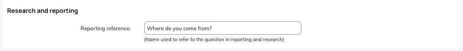 Research and reporting