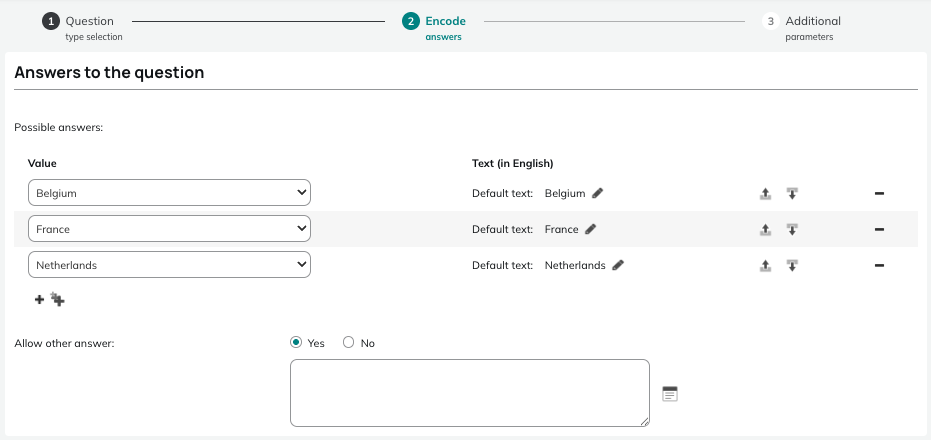 Encode answers
