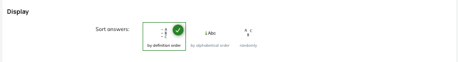 Display order