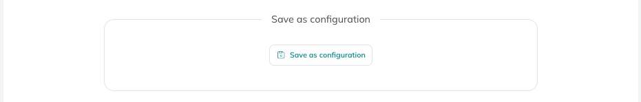 Saving the configuration