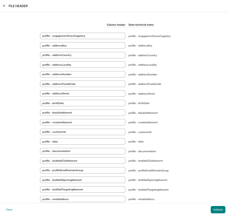 File headers
