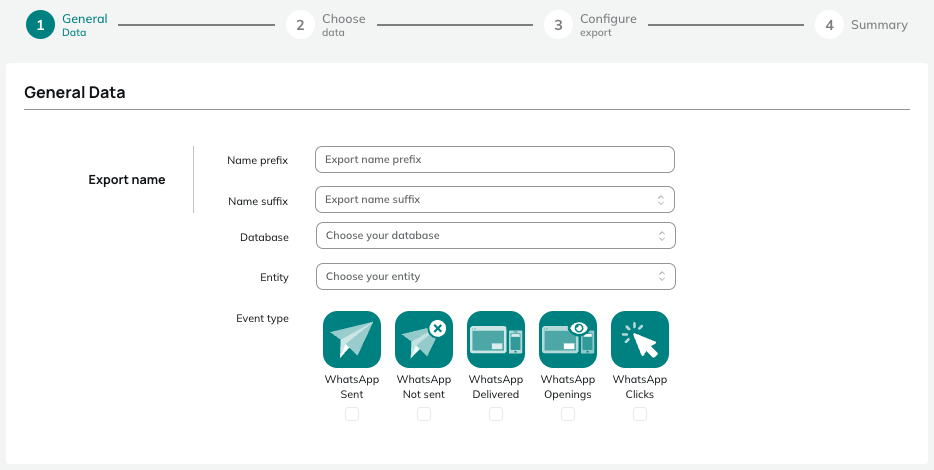 Event types for WhatsApp activities