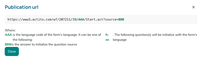 Copy the address in the Link field