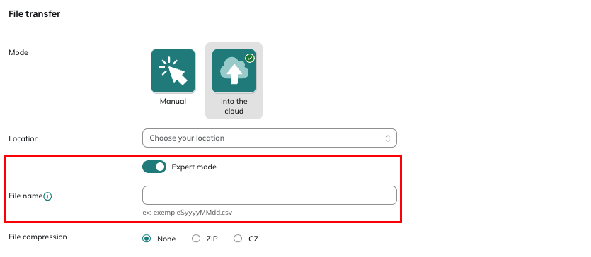 Export mode