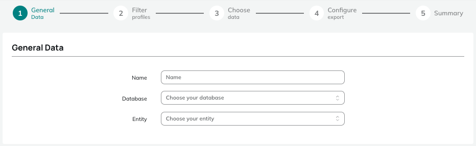 Step 1: General data