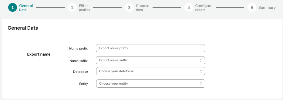 Step 1: General data