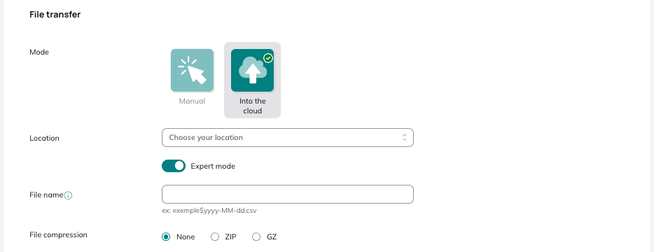 Export mode