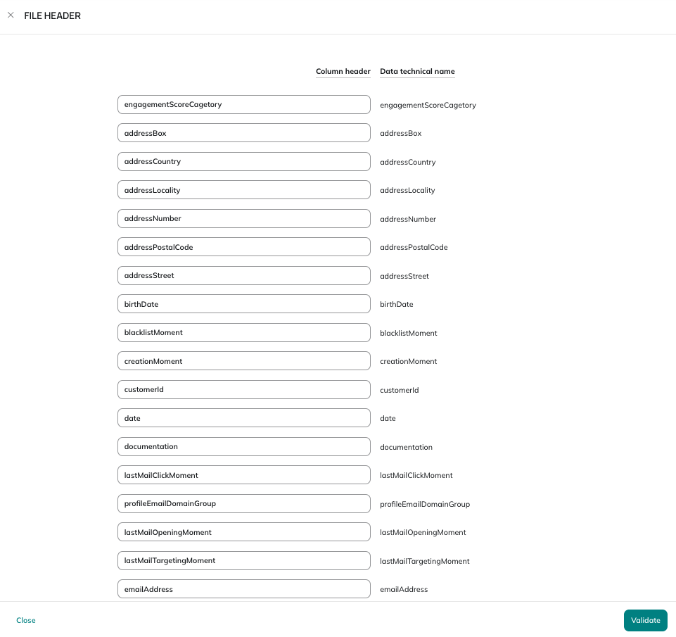 File headers