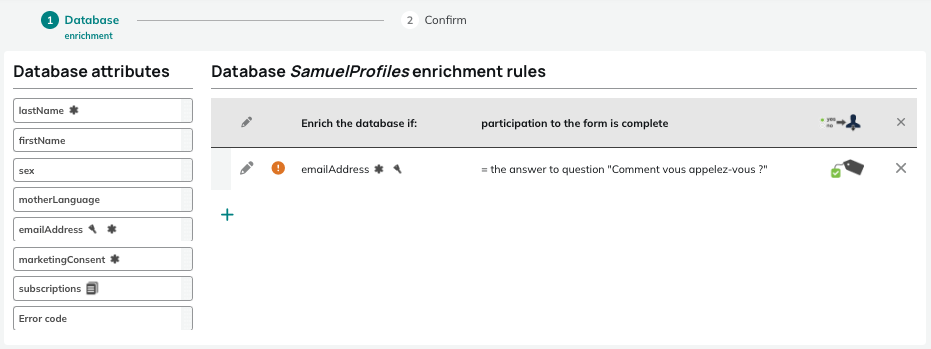 Update profile enrichment
