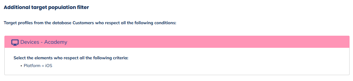 Target population filter