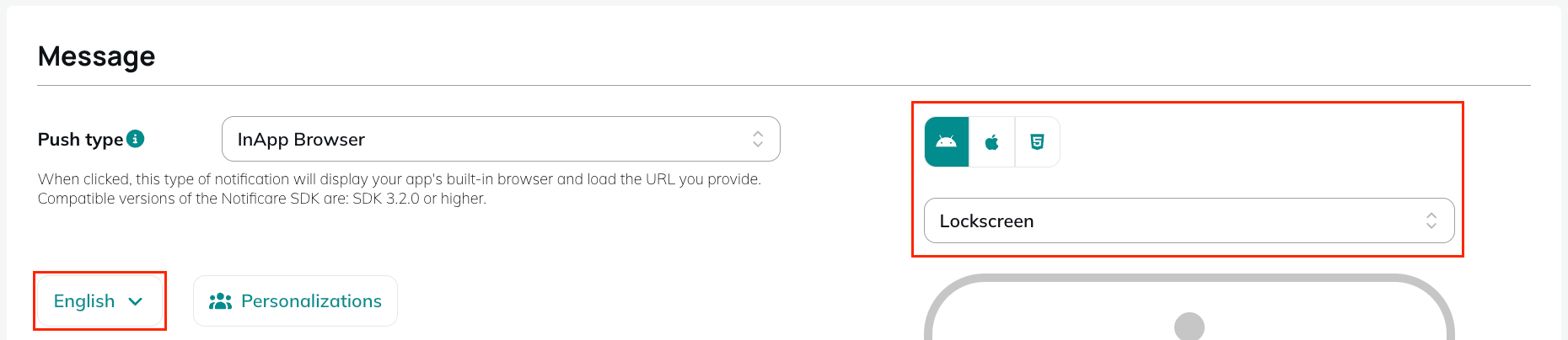 Language and preview