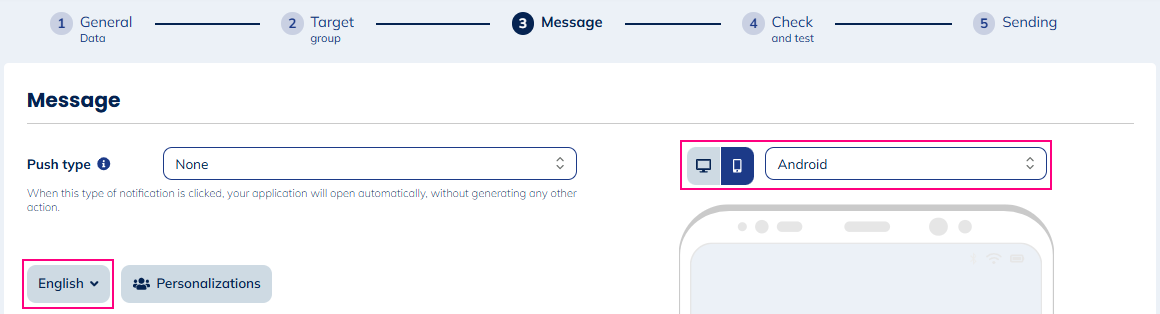 Language and preview