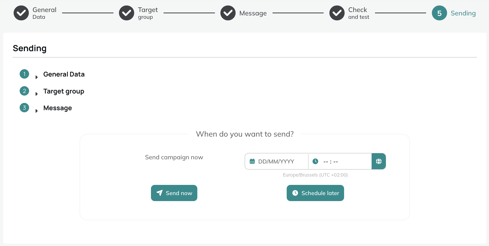 Send one shot campaigns