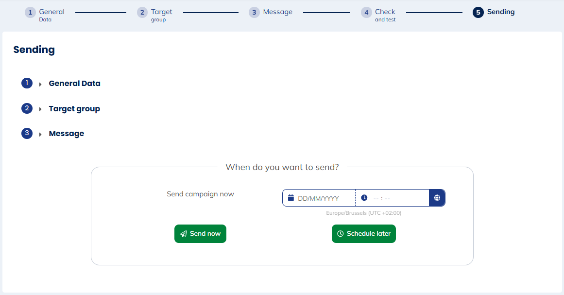 Send one shot campaigns