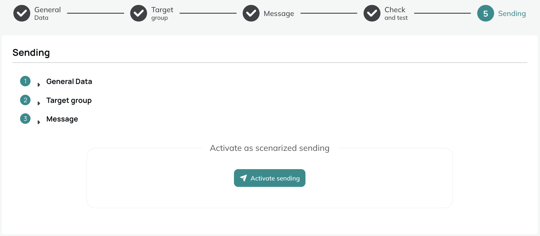 Send scenarized campaigns