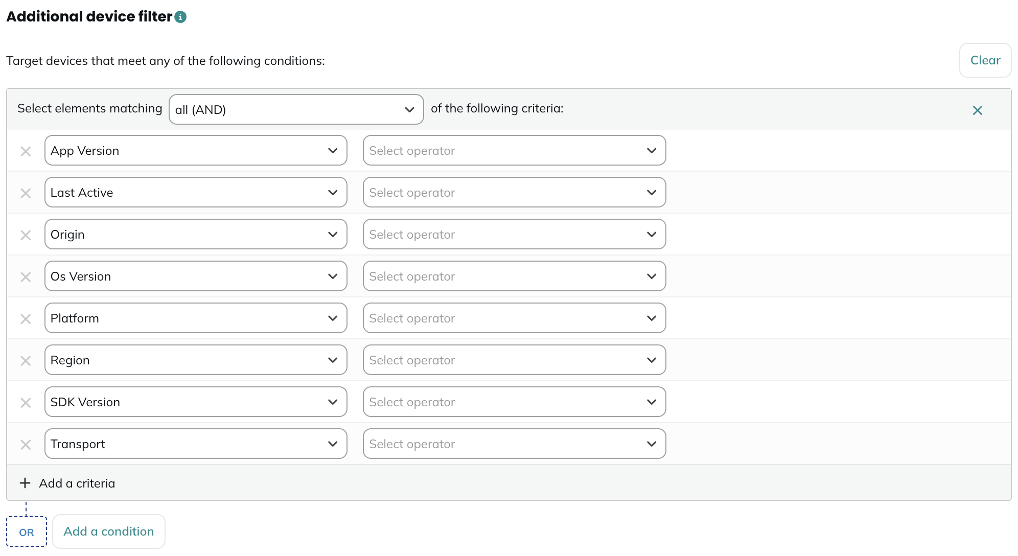 Additional device filter