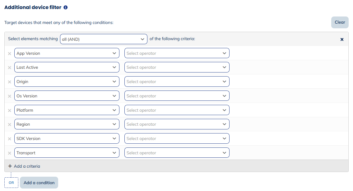 Additional device filter