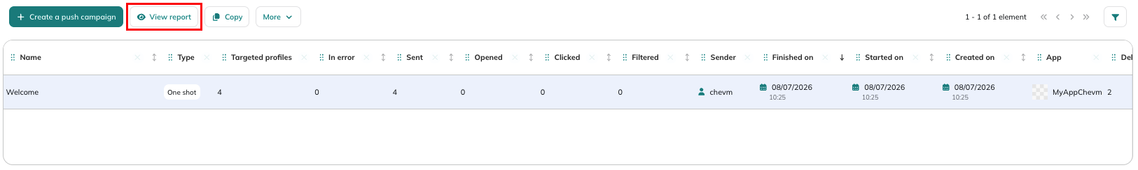 Button view report