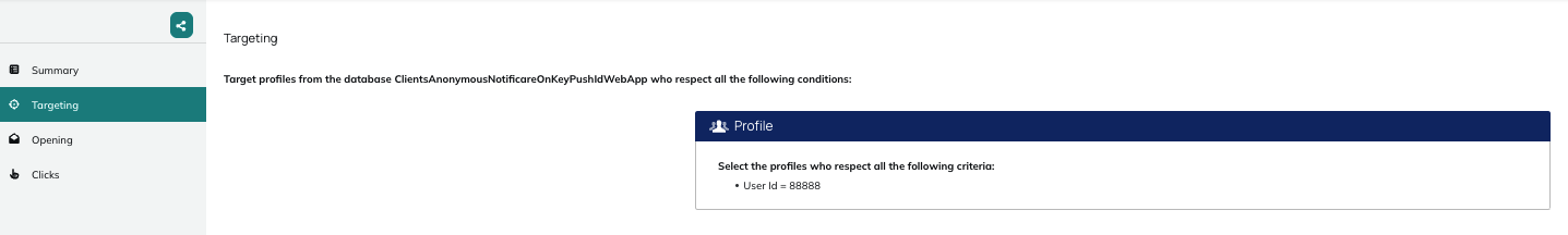 Targeting tab