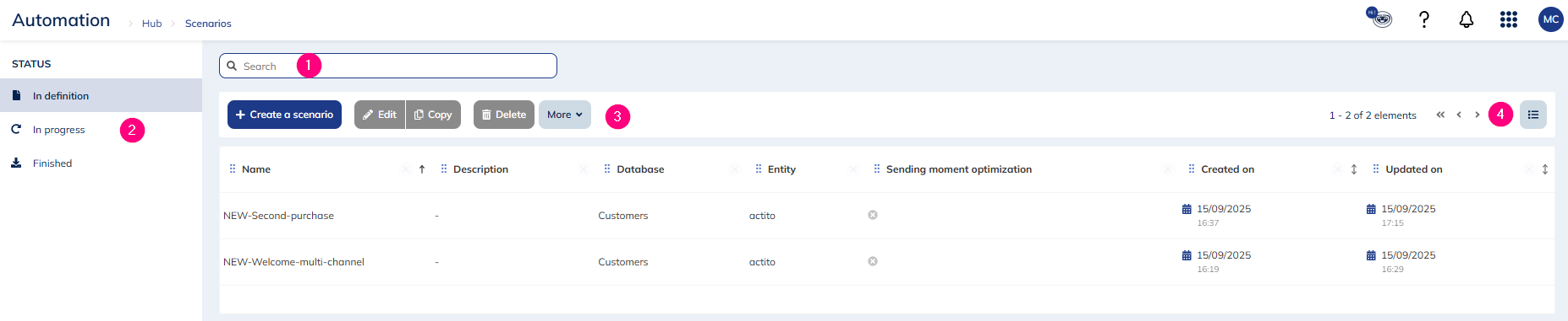Overview of the app