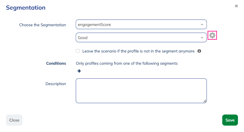 Segmentation block parameters