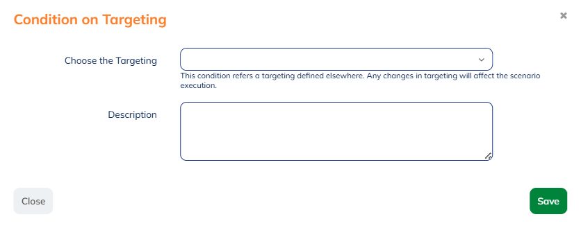 Condition on targeting block parameters