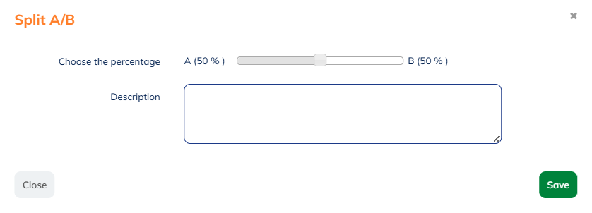 Split A/B block parameters