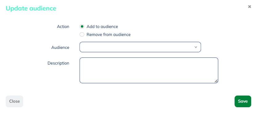 Update audience block parameters