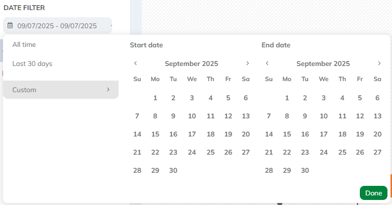 Date filter