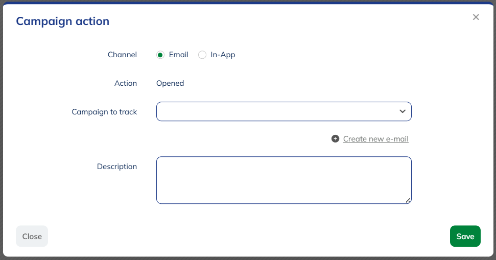 Campaign action block parameters