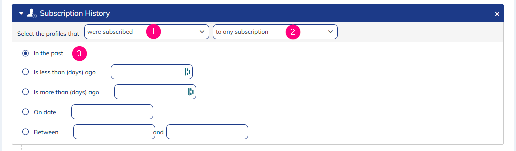 Subscription history module