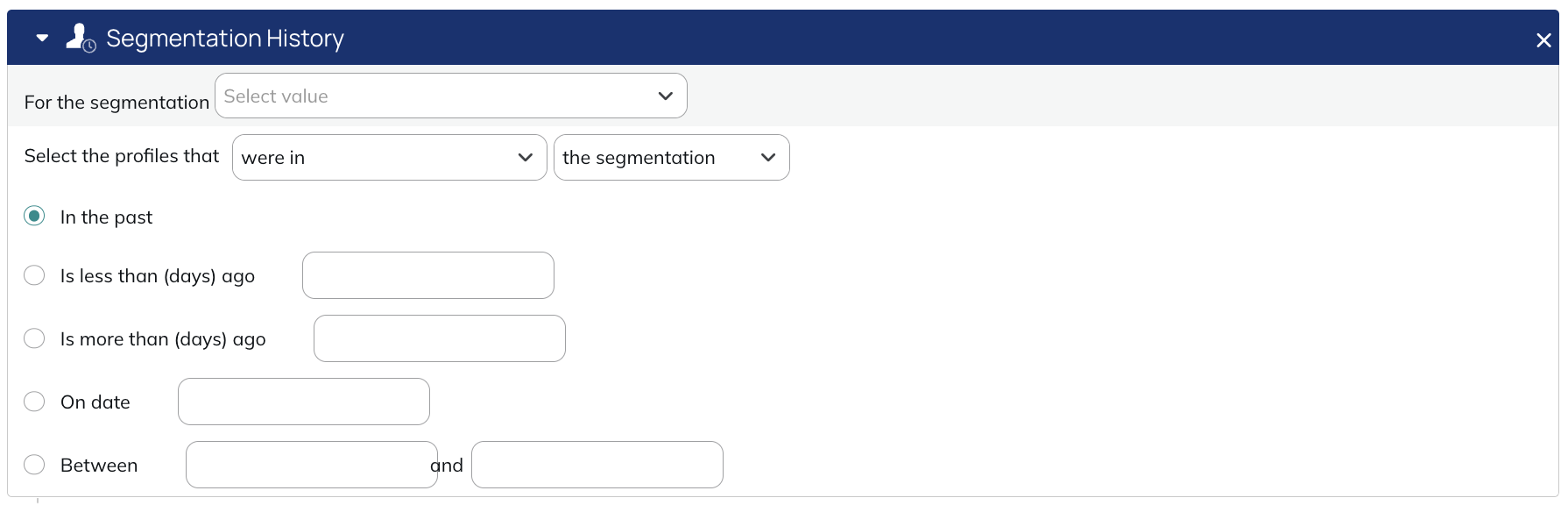 Segmentation history module