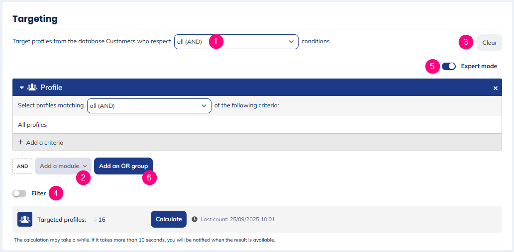 Overview of the targeting app