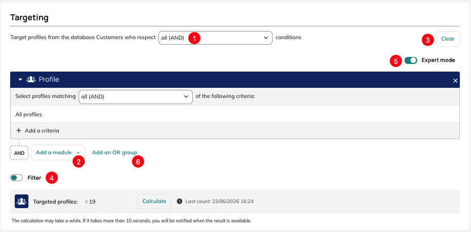 Overview of the targeting app