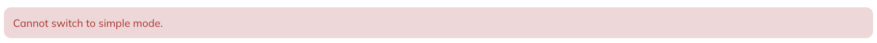 Error message