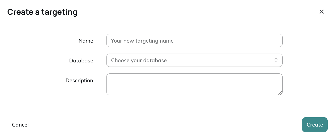 Create a targeting