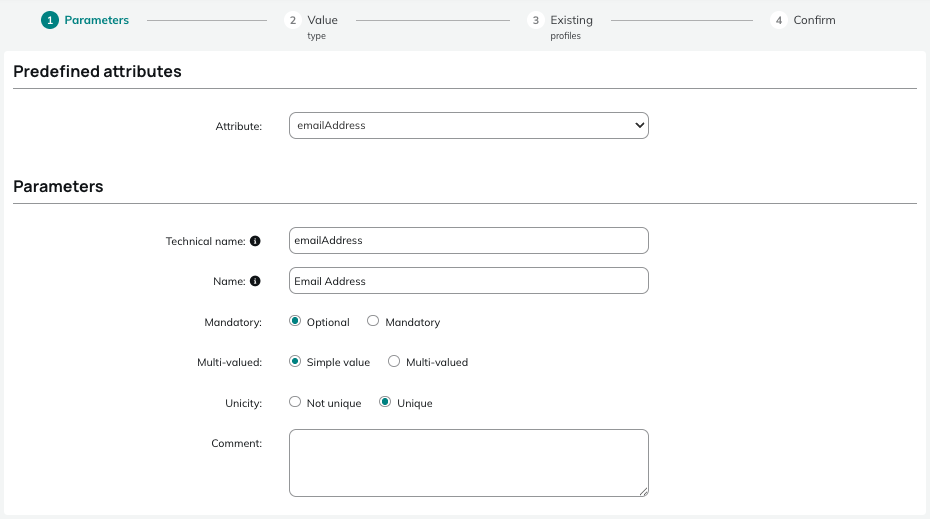Creating unique optional attributes