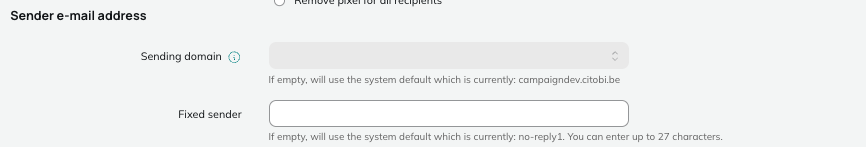 Selecting the transactional sending domain