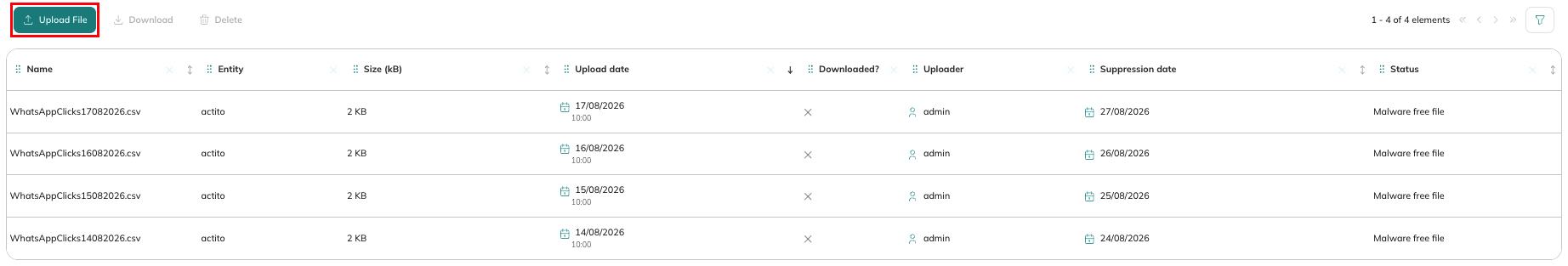 Uploading files