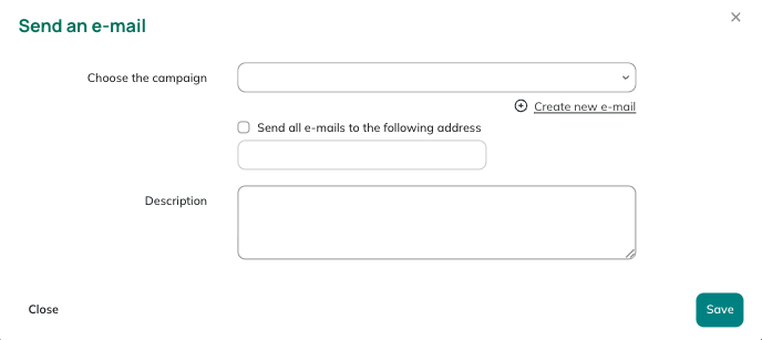 Send an e-mail block