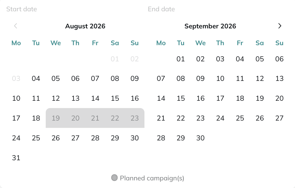 Date range picker
