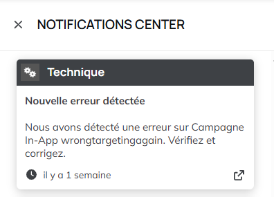 Alertas de error