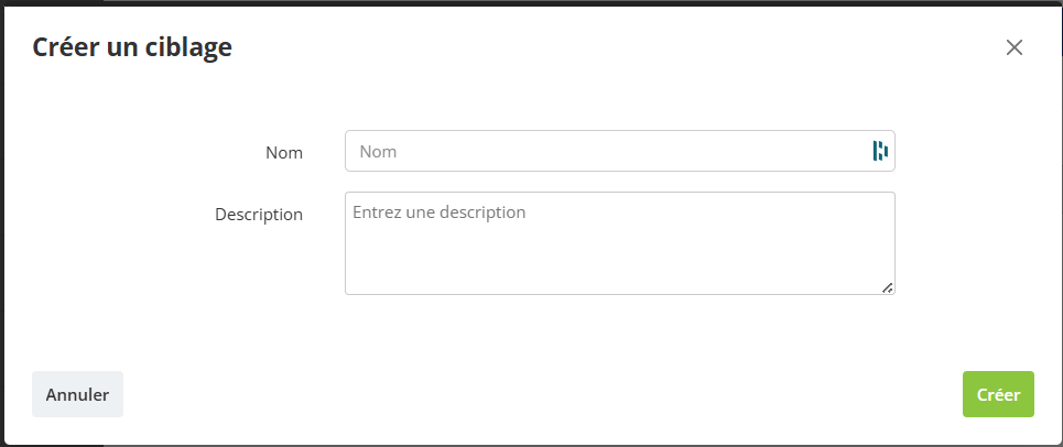 Crear el targeting