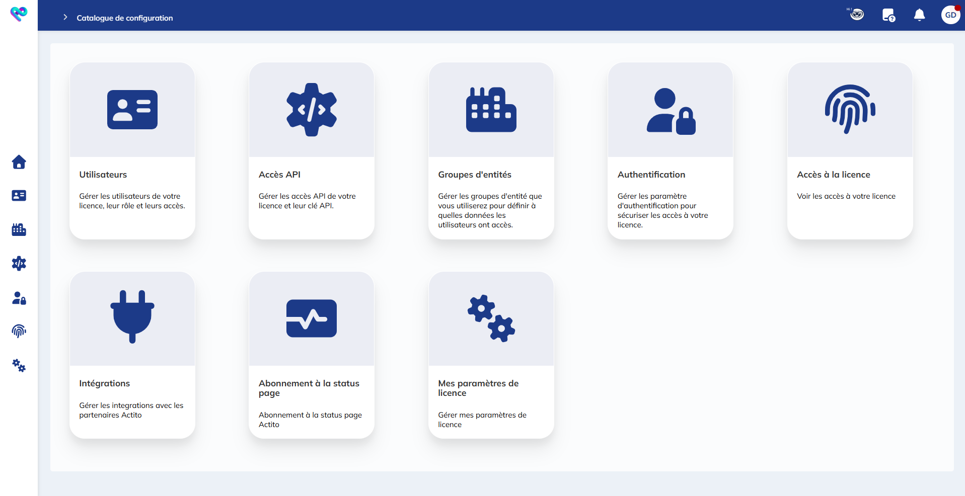 Portal de Configuración de la licencia