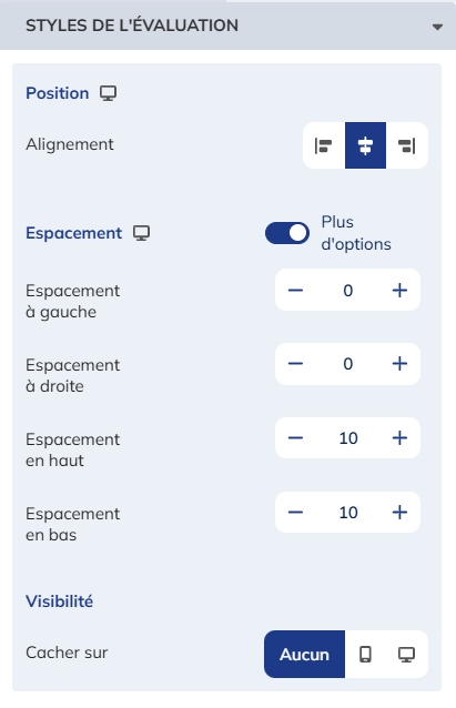 Estilo de evaluación