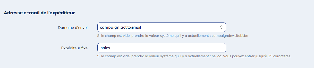 Remitente fijo